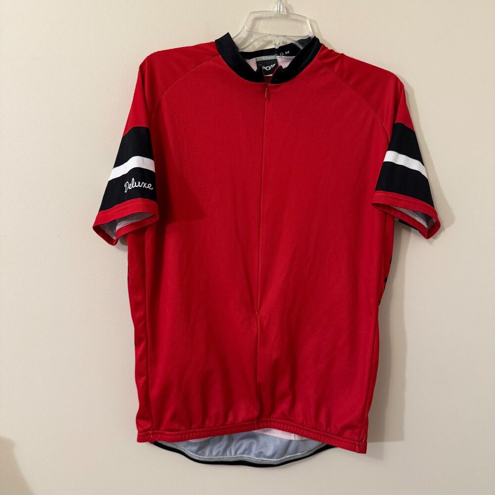 Twin Six Cycling Jersey Mens XL Red Black Club Raglan 1/4 Zip Pockets Shirt